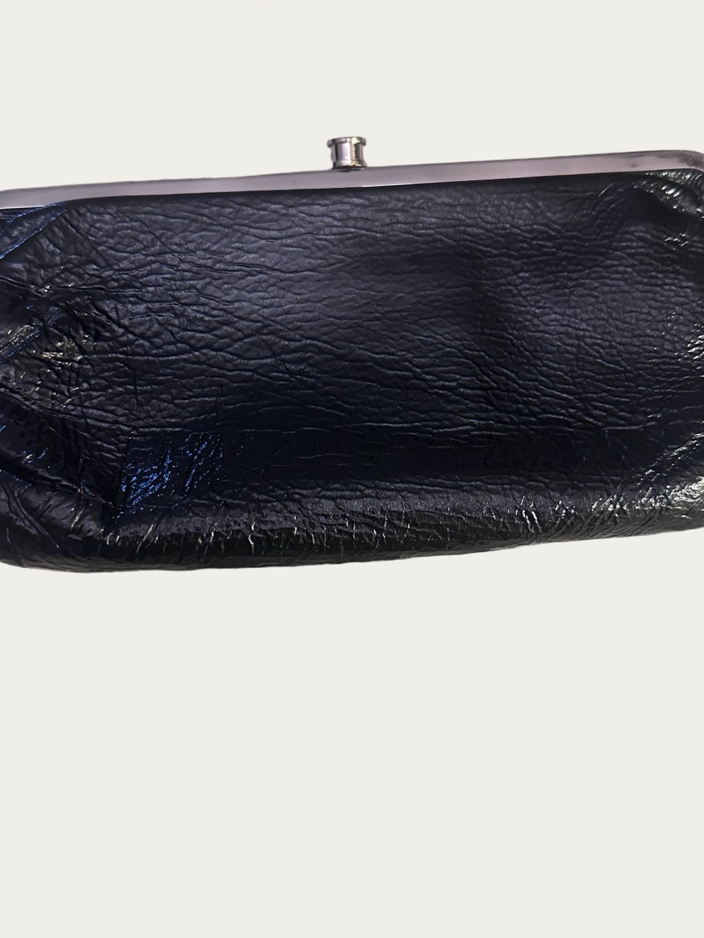 HOBO Lauren Wallet Clutch Black Crinkle Leather